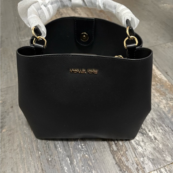 Michael Kors Black Mini Bag with Gold Accents - Picture 1 of 6